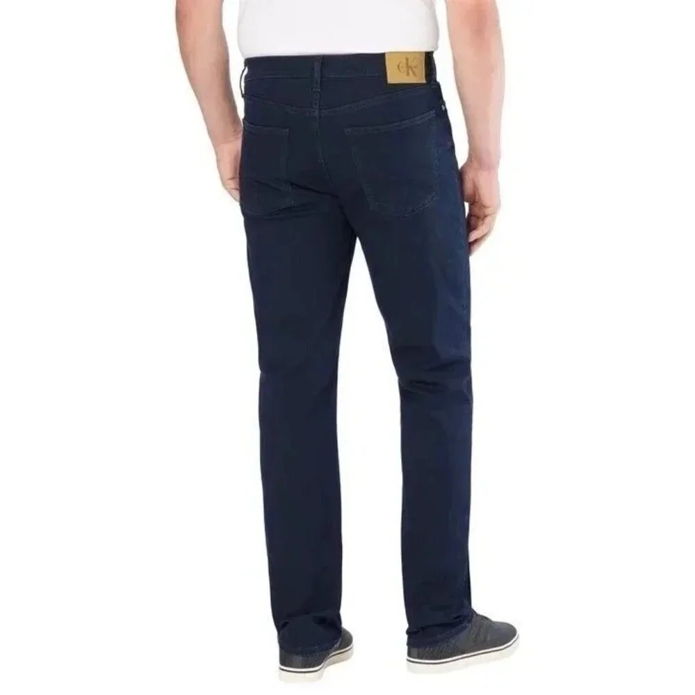 Calvin Klein Men's W34 L32 Dark Wash Straight Jeans K1105